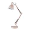 Globe Electric 52028 28" Swing Arm Architect Desk Lamp, Matte Rose Finish, White Accents, Rotary Switch on Shade, Partially Adjustable Arm, Modern Lighting for Bedroom or Office, E26 Base view 1