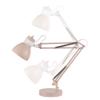 Globe Electric 52028 28" Swing Arm Architect Desk Lamp, Matte Rose Finish, White Accents, Rotary Switch on Shade, Partially Adjustable Arm, Modern Lighting for Bedroom or Office, E26 Base view 4
