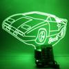 Car Lamp Light Up Lamp Light Lamp LED Personalized Name Free Engraved Race Car Table Lamp - It's Wow, Comes with Remote, 16 Color Options, Dimmer, Great Gift view 3