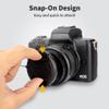 49mm Center Snap-on Lens Cap JJC Camera Front Lens Cover for Canon Nikon Fujifilm Sony Olympus Panasonic Any Lens with 49mm Filter Thread Replaces Original Cap with Free Lens Cap Keeper view 3
