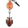 Alphabet Owl A Leather Animal Earphone Jack Accessory / Dust Plug / Ear Cap / Ear Jack *VANCA* Made in Japan #47601 view 1
