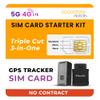 SpeedTalk Mobile GPS Tracker SIM Card Starter Kit | 3 in 1 Universal Simcard: Standard, Micro, Nano for Kids Senior Pet Car Fitness Activity 5G 4G LTE Tracking Devices | No Contract view 1