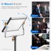 Neewer Dimmable Bi-Color LED with U Bracket Professional Video Light for Studio, YouTube Outdoor Video Photography Lighting Kit, Durable Metal Frame, 480 LED Beads, 3200-5600K, CRI 96+ view 3