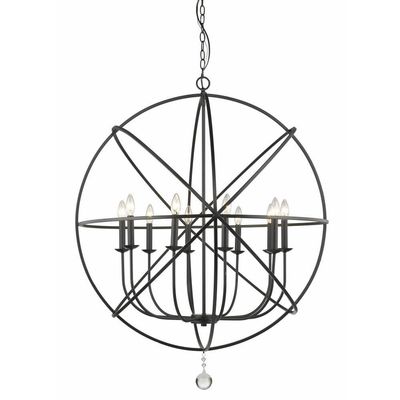 Z-Lite 458-36MB 10 Light Chandelier, Matte Black