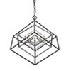Z-Lite 457-3CH-MB Euclid Chandelier, 3-Light 180 Total Watts, Chrome & Matte Black view 1