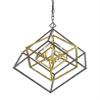 Z-Lite 457-3CH-MB Euclid Chandelier, 3-Light 180 Total Watts, Chrome & Matte Black view 2