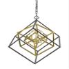 Z-Lite 457-3CH-MB Euclid Chandelier, 3-Light 180 Total Watts, Chrome & Matte Black view 3