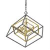 Z-Lite 457-3CH-MB Euclid Chandelier, 3-Light 180 Total Watts, Chrome & Matte Black view 4