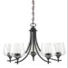Savoy Essentials 1-4032-5-13 Octave Bohemian Clear Glass Chandelier, 5-Light 300 Total Watts, 19" H x 23" W, English Bronze view 2