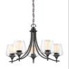 Savoy Essentials 1-4032-5-13 Octave Bohemian Clear Glass Chandelier, 5-Light 300 Total Watts, 19" H x 23" W, English Bronze view 3