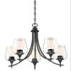 Savoy Essentials 1-4032-5-13 Octave Bohemian Clear Glass Chandelier, 5-Light 300 Total Watts, 19" H x 23" W, English Bronze view 4