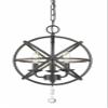 Z-Lite 458-12MB 3 Light Chandelier, Matte Black view 4