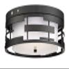 NUVO 60/6434 Lansing-3 Light Flush with White Shade & Opal, Fabric Shade and Opal Glass Diffuser view 1