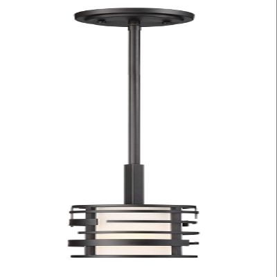Nuvo Lighting 60/6432 Craftsman/Mission One Light Mini Pendant from Lansing Collection in Black Finish