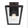 Savoy House 5-547-13 Milton Modern Clear Glass Outdoor Wall Lantern, 1-Light 60 Watt, 17" H x 8" W, English Bronze view 1