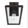 Savoy House 5-547-13 Milton Modern Clear Glass Outdoor Wall Lantern, 1-Light 60 Watt, 17" H x 8" W, English Bronze view 2