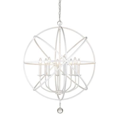 Z-Lite 458-30MW 8 Light Chandelier, Matte White