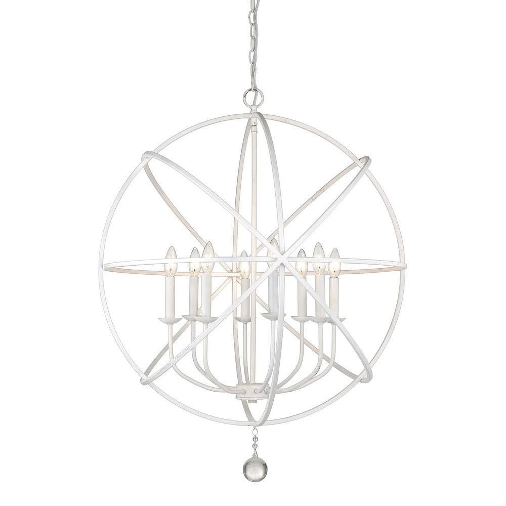 Z-Lite 458-30MW 8 Light Chandelier, Matte White