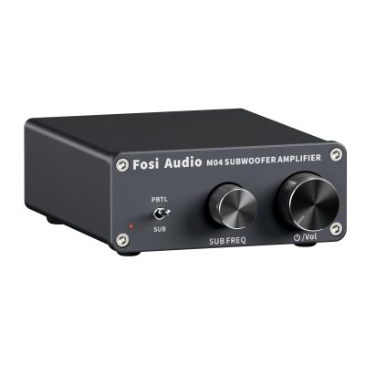 Fosi Audio M04 Subwoofer Amplifier for Home Theater Mono Channel Digital Class D Integrated Power Amp for Passive Speakers Subwoofer