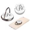 Custom Monogram Mobile Phone Ring Holder Set of 2 (Marble) view 1
