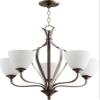 Quorum 6127-5-86 Transitional Five Light Chandelier from Jardin Collection in Bronze/Dark Finish, view 3