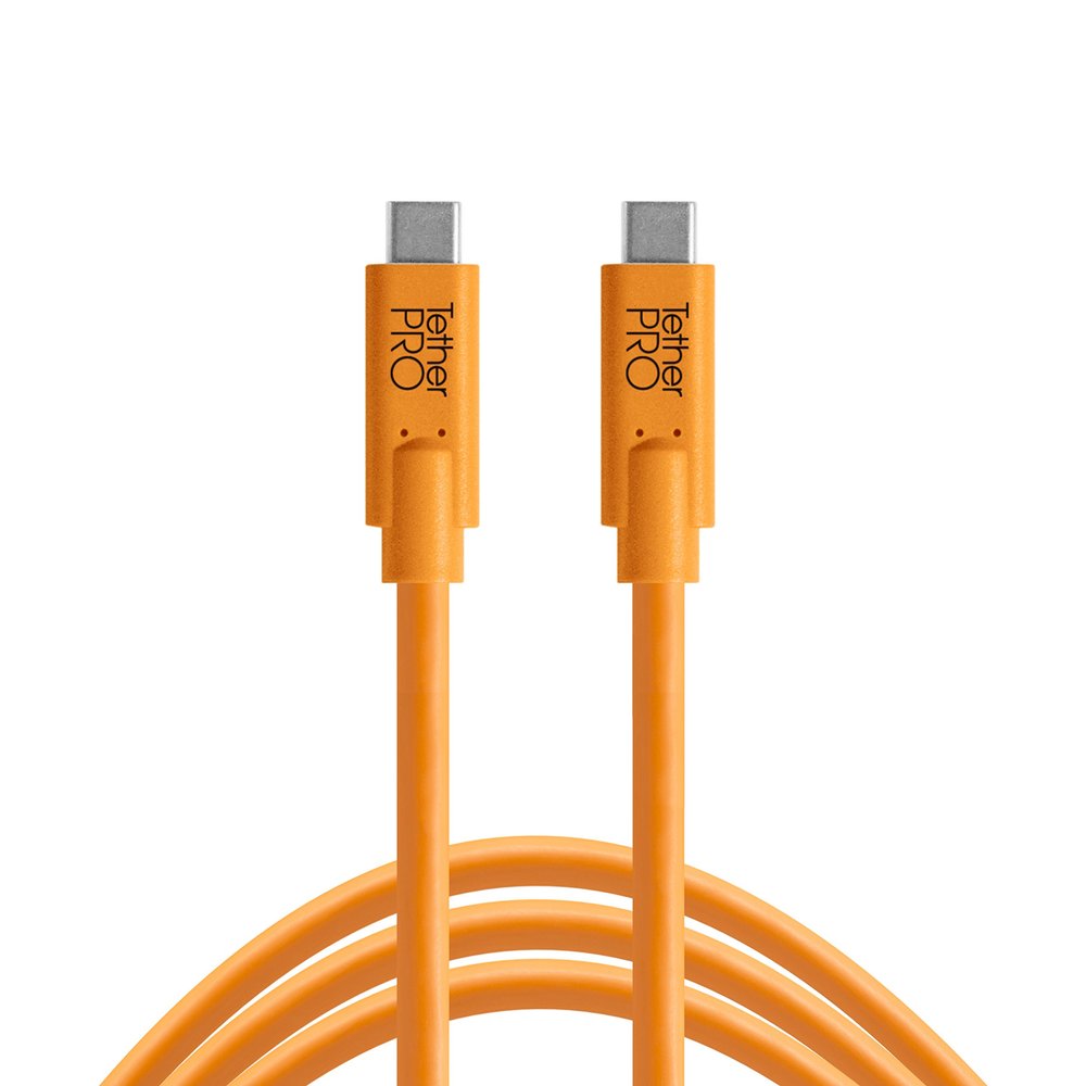 TetherPro USB-C to USB-C, 5Gbps Gen 1, 15' (4.6m), High-Visibility Orange