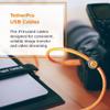 TetherPro USB-C to USB-C, 5Gbps Gen 1, 15' (4.6m), High-Visibility Orange view 2