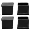 uxcell 4pcs Rubber Chair Leg Caps End Pad 0.79"x0.79"(20x20mm) Inner Size view 1