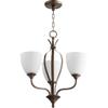 Quorum 6127-3-86 Transitional Three Light Chandelier from Jardin Collection in Bronze/Dark Finish, view 2