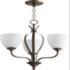 Quorum 6127-3-86 Transitional Three Light Chandelier from Jardin Collection in Bronze/Dark Finish, view 3