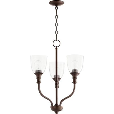 Quorum 6811-3-186 Transitional Three Light Chandelier from Richmond Collection in Bronze/Dark Finish,