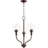 Quorum 6811-3-186 Transitional Three Light Chandelier from Richmond Collection in Bronze/Dark Finish, view 1