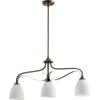 Quorum 6627-3-86 Transitional Three Light Island Pendant from Jardin Collection in Bronze/Dark Finish, 33.00 inches view 1
