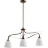 Quorum 6627-3-86 Transitional Three Light Island Pendant from Jardin Collection in Bronze/Dark Finish, 33.00 inches view 2