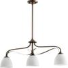 Quorum 6627-3-86 Transitional Three Light Island Pendant from Jardin Collection in Bronze/Dark Finish, 33.00 inches view 3
