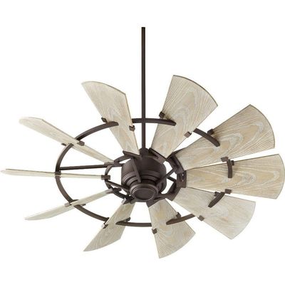 Quorum 195210-86 Restoration 52``Patio Fan from Windmill Collection in Bronze/Dark Finish,