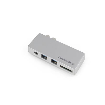 LandingZone USB Type-C Hub for MacBook Pro and MacBook Air Models A1706/A1707/A1708/A1989/A1990/A1932/A2141/A2159/A2251/A2289 Released 2016 to 2020 (Silver)