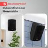Pyle Waterproof Wall Mount Speaker System - 5.25 Inch Active + Passive Pair Wireless Bluetooth Compatible Indoor/Outdoor Stereo Sound Set with AUX IN - Pyle PDWR52BTBK (Black) view 4