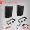 Pyle 6.5-Inch Wall Mount Waterproof Bluetooth Speaker System  Indoor/Outdoor Audio Pair with Built-in Digital Amplifier, Weather-Resistant Housing, High-Power Sound, Easy Installation (Black) view 2