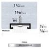 Mill Aluminum Mortised Door Bottom Sweep with Pile Brush Seal (7452MA) in (36''), SMS # 6 x 1/2'' supplied view 2