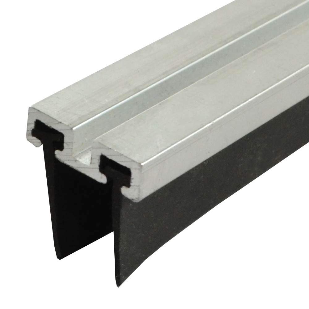 Mortised Door Sweep with Double Silicone Lip in Mill Aluminum (7183MA), SMS #6 x 1/2'' supplied (36'' L x .75'' W x .75'' H)