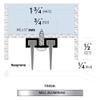 Mortised Door Sweep with Double Silicone Lip in Mill Aluminum (7183MA), SMS #6 x 1/2'' supplied (36'' L x .75'' W x .75'' H) view 2