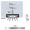 Mill Aluminum Mortised Door Seal with Fingered Rubber (7352MA), SMS #6 x 1/2'' supplied, (48'' L x 1-1/32'' W x 7/16'' H) view 2