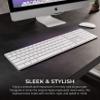 Matias FK418BTS Bluetooth Wireless Aluminum Keyboard with Numeric Keypad and 4-Device Sync - Compatible with Mac, iPhone, iPad, Android and Windows PC (Silver) view 2
