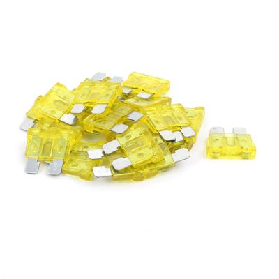 Aexit Automotive Fuses ATC ATO Mini Fuse 30A Yellow Replacements Cartridge Fuses 20 Pcs