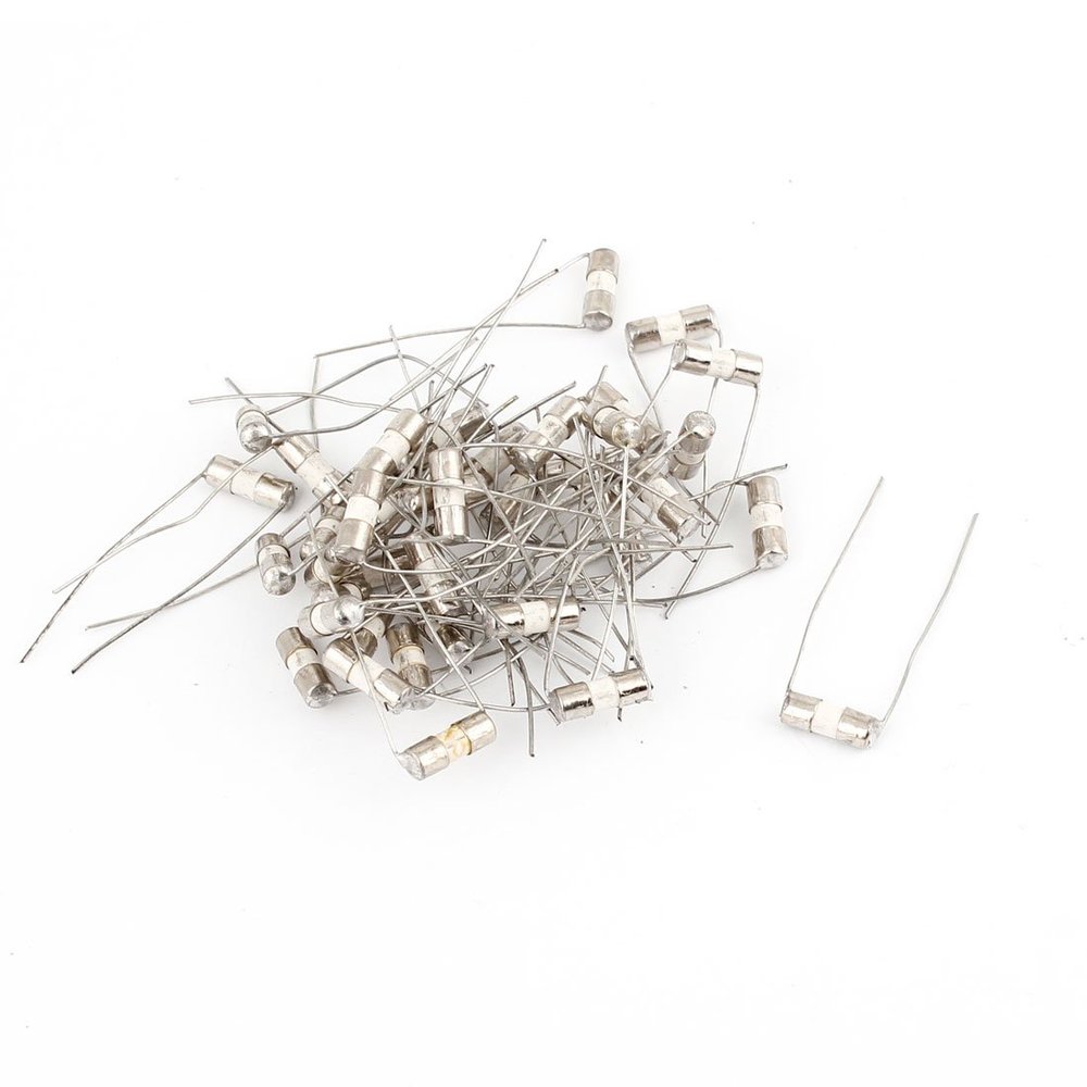 Aexit 40 Pcs Electrical AC 250V 5A axia-l Lead Glass Fuses Tube 10mm Fuses x 3mm