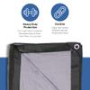 Kotap 12 x 25 Ft. Heavy-Duty Protection/Coverage Tarp, 8-mil, Reversible, Multi-Use, Waterproof, Green-Silver, (TGS-1225) view 3