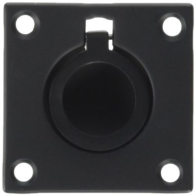 Baldwin 0393190 Flush Ring Pull, Black
