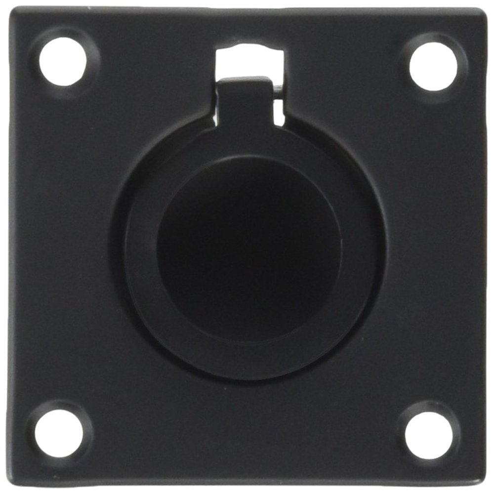 Baldwin 0393190 Flush Ring Pull, Black
