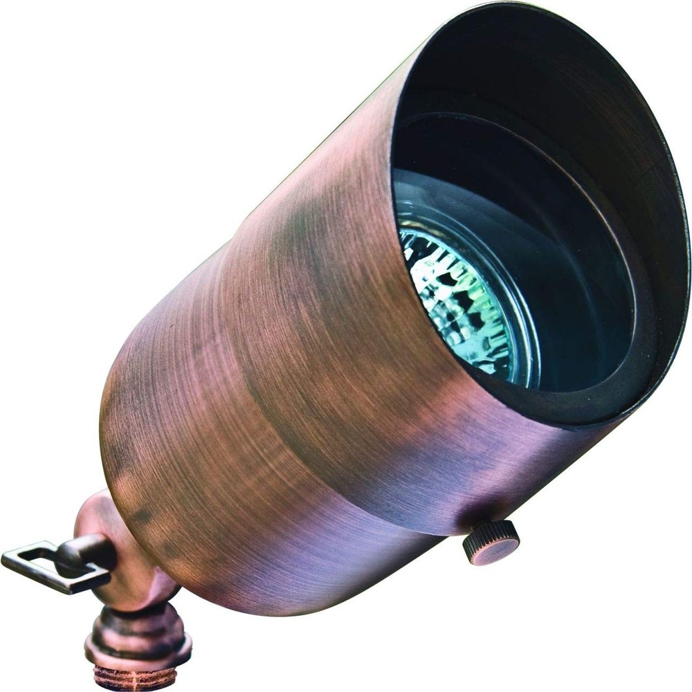 Dabmar LV29-HOOD-ABZ Solid Brass Hooded Spot Light, 20W 12V, Bronze Finish